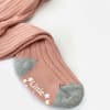 Non-Slip Super Soft Ribbed Baby and Toddler Tights in Shell Pink