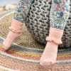 Frilly Non-Slip Stay-On Baby and Toddler Socks - 3 Pack in Peaches 'n' Cream & Lemon Drop