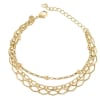 Triple Gold-plated Chains Bracelet