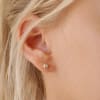 9ct White Gold Pebble Studs