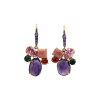 Phyona Hook Earrings – Amethyst, Rhodochrosite