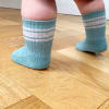 OUTLET - Non-Slip Stay-on Baby & Toddler Organic Quarter Crew Sporty Socks - 3 Pack - Blues