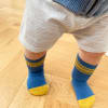 OUTLET - Non-Slip Stay-on Baby & Toddler Organic Quarter Crew Sporty Socks - 7 Pack - Blues