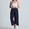 Black Betty Wide Leg Cropped Pant GOTS-sertifioitua luomupuuvillaa ja pellavaa