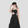 EYOS INFINITY | Wool Palazzo Trousers with Ribbons in Black