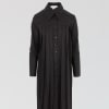 ANTOINE | Organic Cotton Pleated Shirt Dress in Black