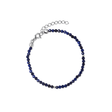 Blue Bracelet with lapis lazuli no. 2 silver: Bracelet with lapis lazuli