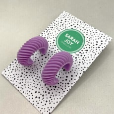 Lilac Twist Mini Hoops: Elegant hoop earrings in a classic twist design.
