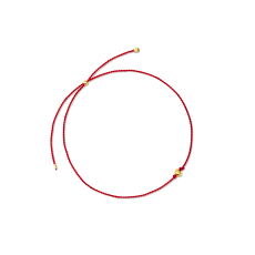 Red Bracelet LUCKY: Bracelet on a silk thread