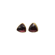 Cardona Stud Earrings – Garnet: Delicately subtle.