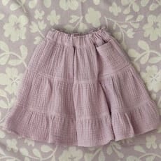 Lilac Millie Tiered Muslin Girls Skirt