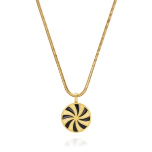 Gold Nabu Pendant: Gold-plated Nabu Pendant inspired by ancient Assyrian motifs; modern design, daily elegance style.