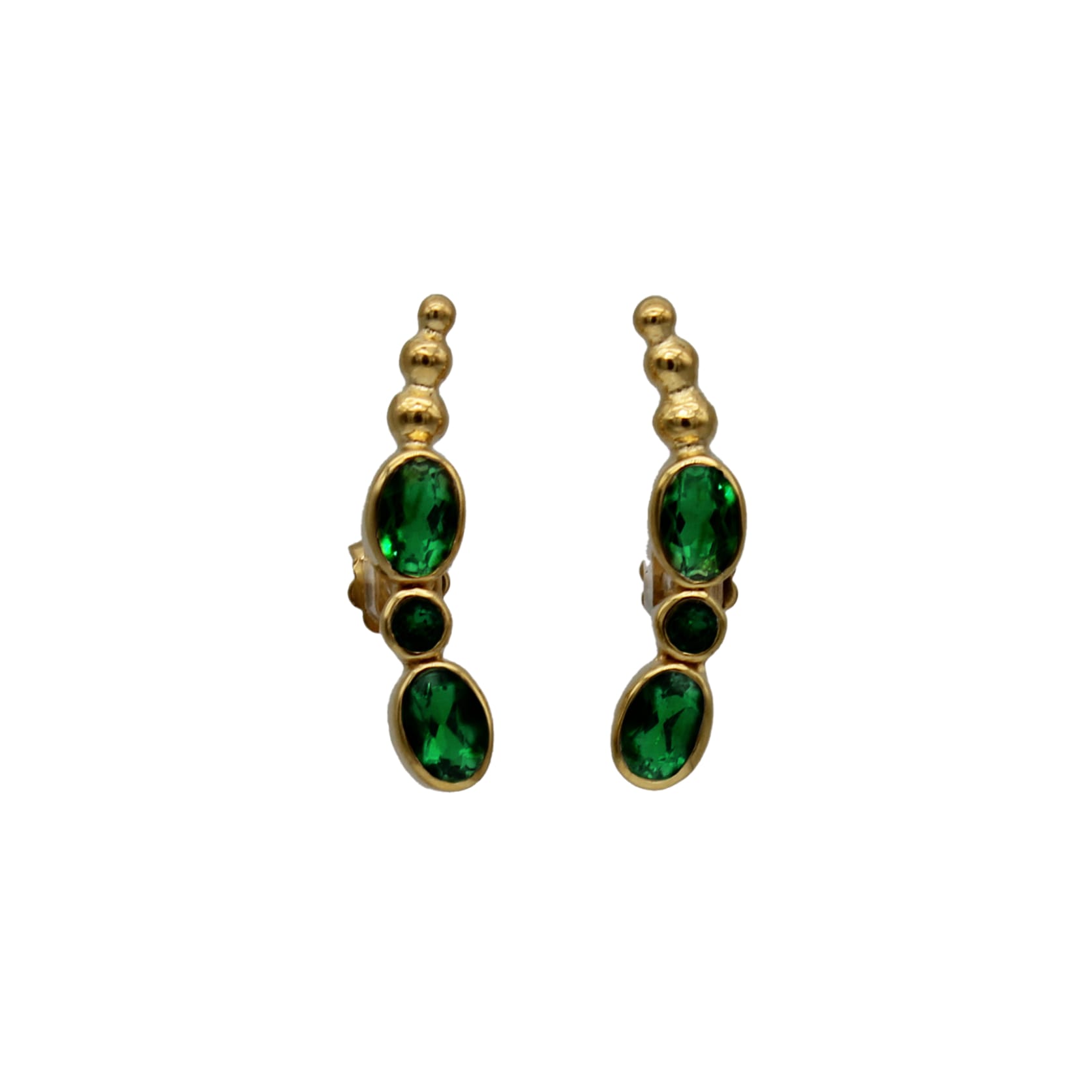 Cuone Post Earrings – Green Quartz