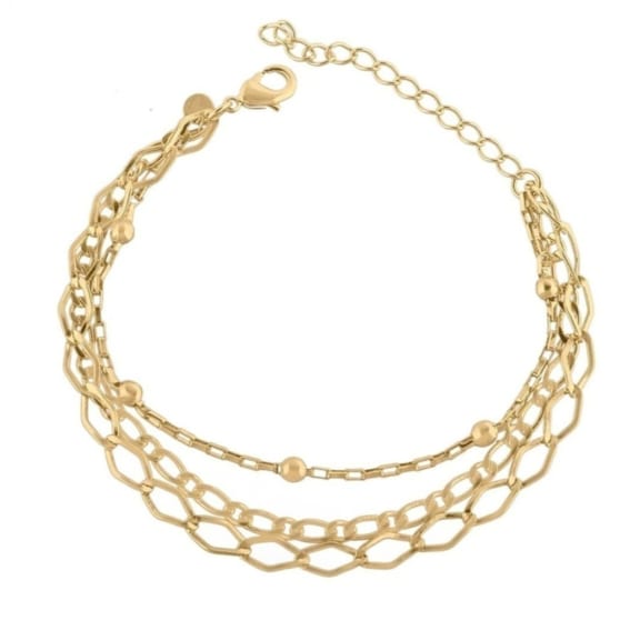 Triple Gold-plated Chains Bracelet