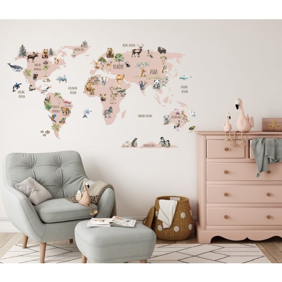 Animals of The World Wall Sticker Set