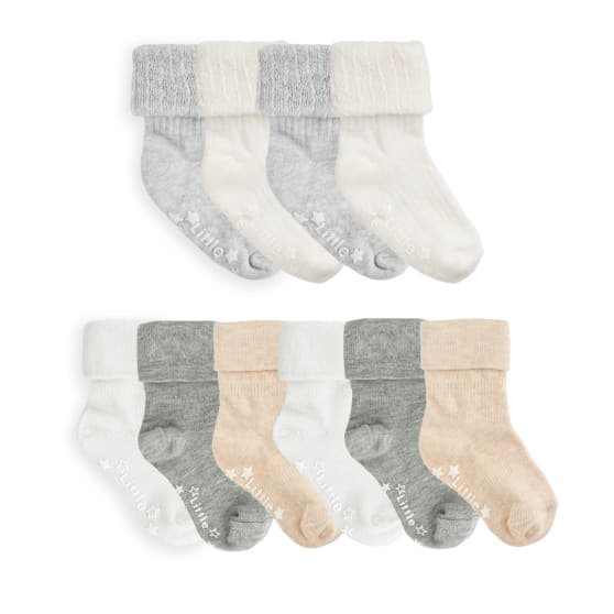 Newborn Starter Sock Set - Newborn Set of Stay-on baby socks