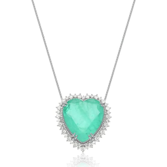 Heart studded necklace