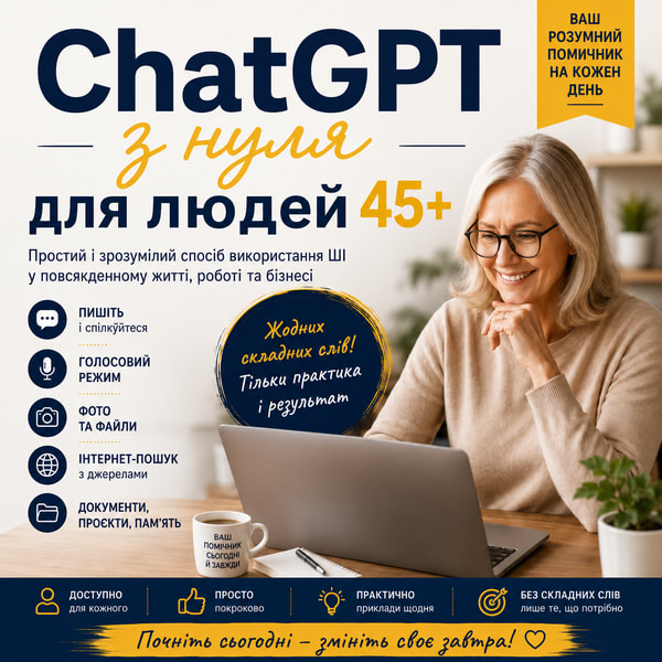 ChatGPT з нуля для людей 45+