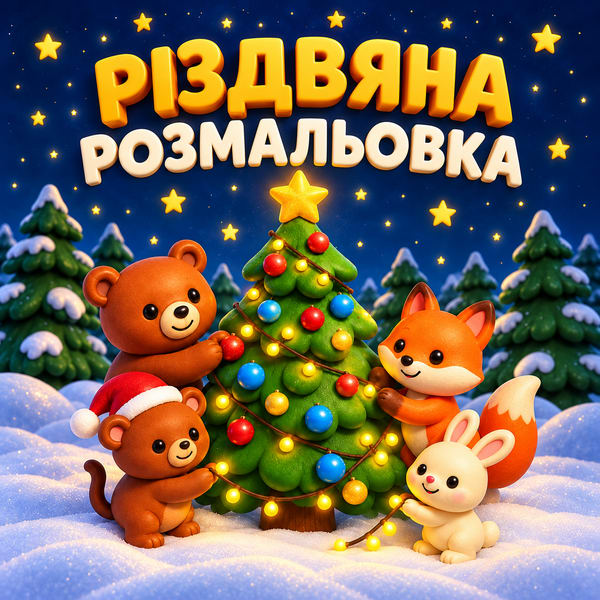 Різдвяна розмальовка.PDF для друку
