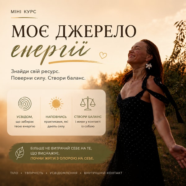 Курс-практикум "Моє джерело енергії"