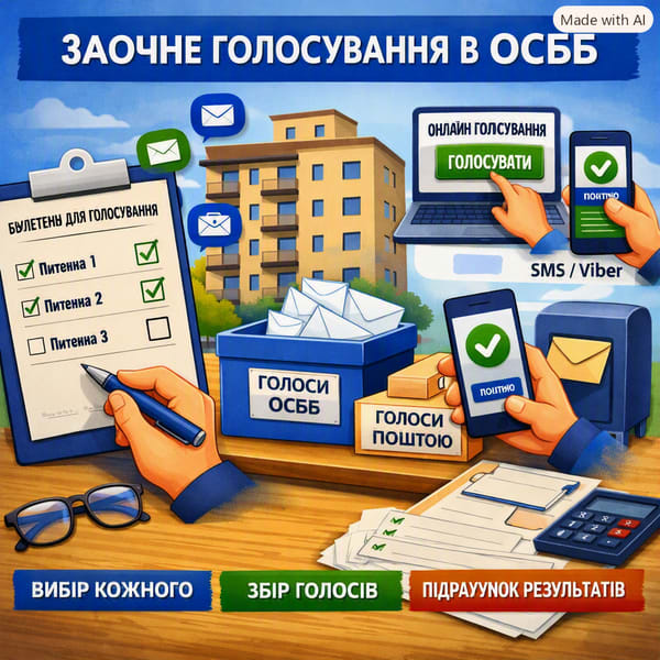 Заочне голосування в ОСББ