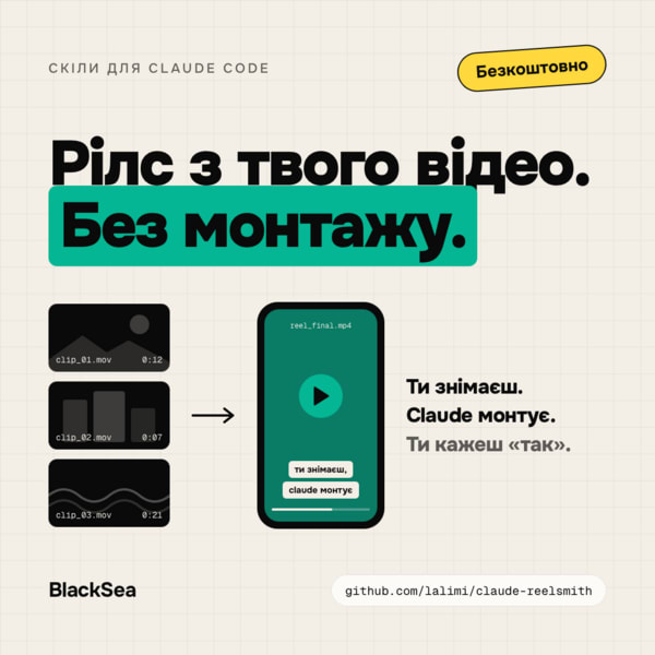 Рілси з твого відео: 6 скілів для Claude Code