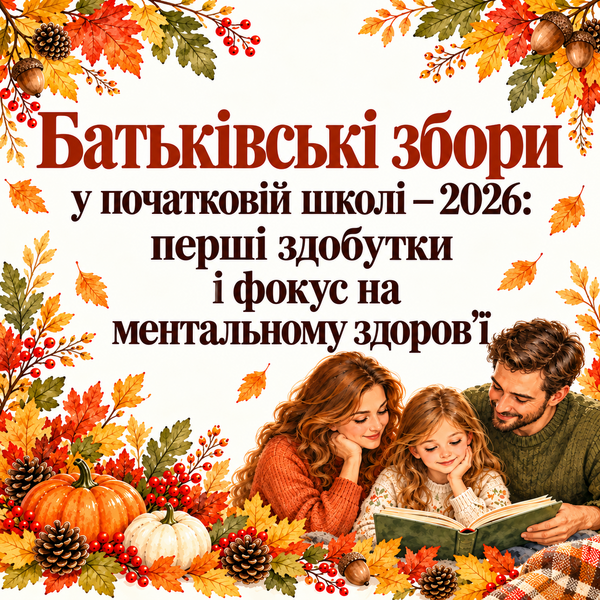 Батьківські збори в початковій школі-2026: перші здобутки і фокус на ментальному здоров՚ї