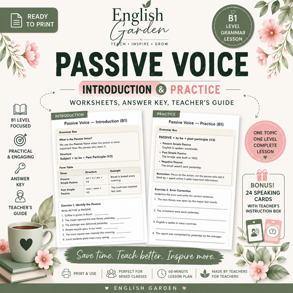 Grammar Saves Passive Voice_Introduction & Practice (B1)