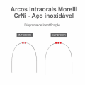 Arco Intraoral  Inferior Crni Retangular (.019X.025) 0,48X0,63Mm Ref: 50.72.004 - Morelli