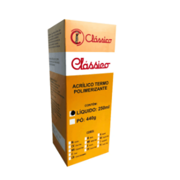 Resina Acrílica Termo Liquido Sem Crosslink 250ml - Classico