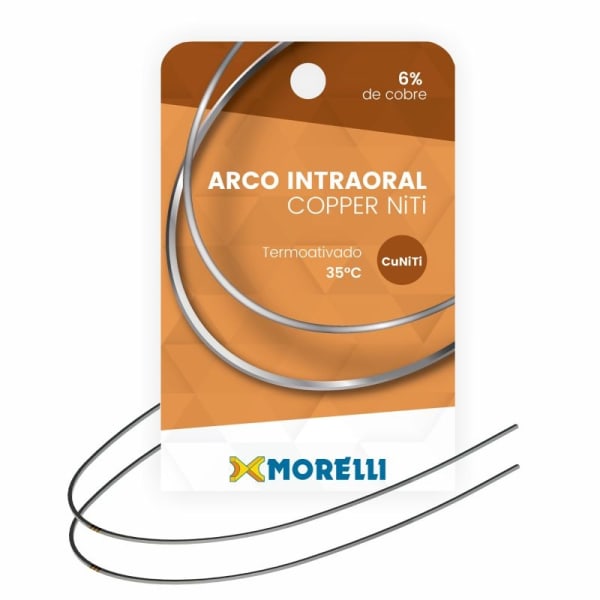 Arco Intraoral Superior Copper Niti 35°C Retangular (.016X.022) 0,40X0,55Mm Ref: 50.62.151 - Morelli