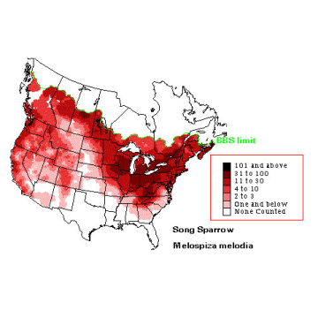 Song Sparrow distribution map