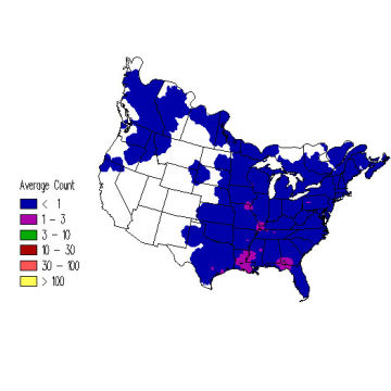 Barred Owl winter distribution map