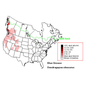 Dusky Grouse distribution map