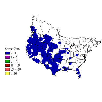 Swainson's Hawk winter distribution map