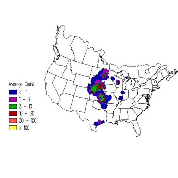 Greater Prairie-Chicken winter distribution map