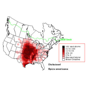 Dickcissel distribution map