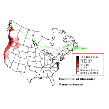 Chestnut-backed Chickadee distribution map