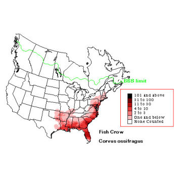 Fish Crow distribution map