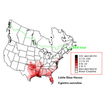 Little Blue Heron distribution map