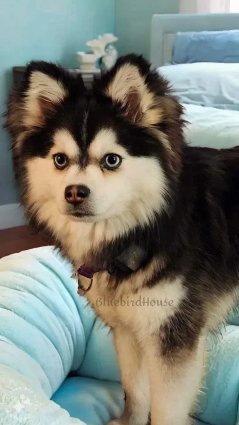 Sunny, a Pomsky tested with EmbarkVet.com