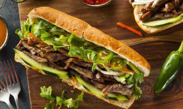 Vietnamesisches Pork Banh Mi Sandwich