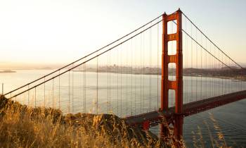 Golden Gate Bridge over a body of water