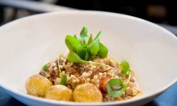 a bowl of food on a plate