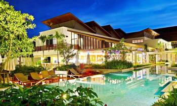 a resort in the garden