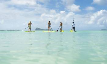 Paddle boarding at Ravenala