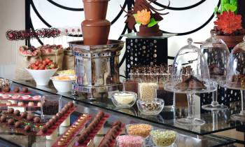 a table topped with different types of food