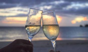 a close up of a wine glass