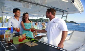 Captain's cocktail on flybridge