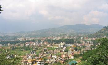 View from Monkey Temple near Kathmandu Nepal